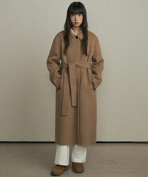fox single handmade coat-camel