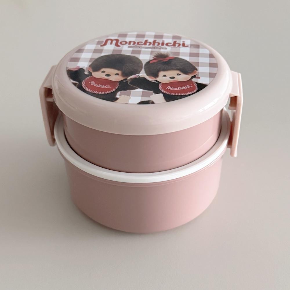 몬치치 2단 도시락 (포크포함)