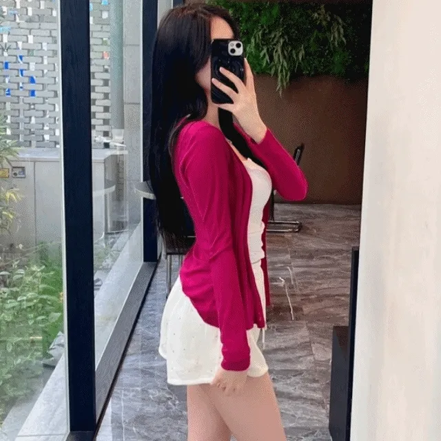 *당일발송*여름필수템* 9colors [초강추/핏보장] 린넨 시스루 여름 긴팔 가디건 여리 슬림핏 브이넥 살탐방지 *고퀄리티*