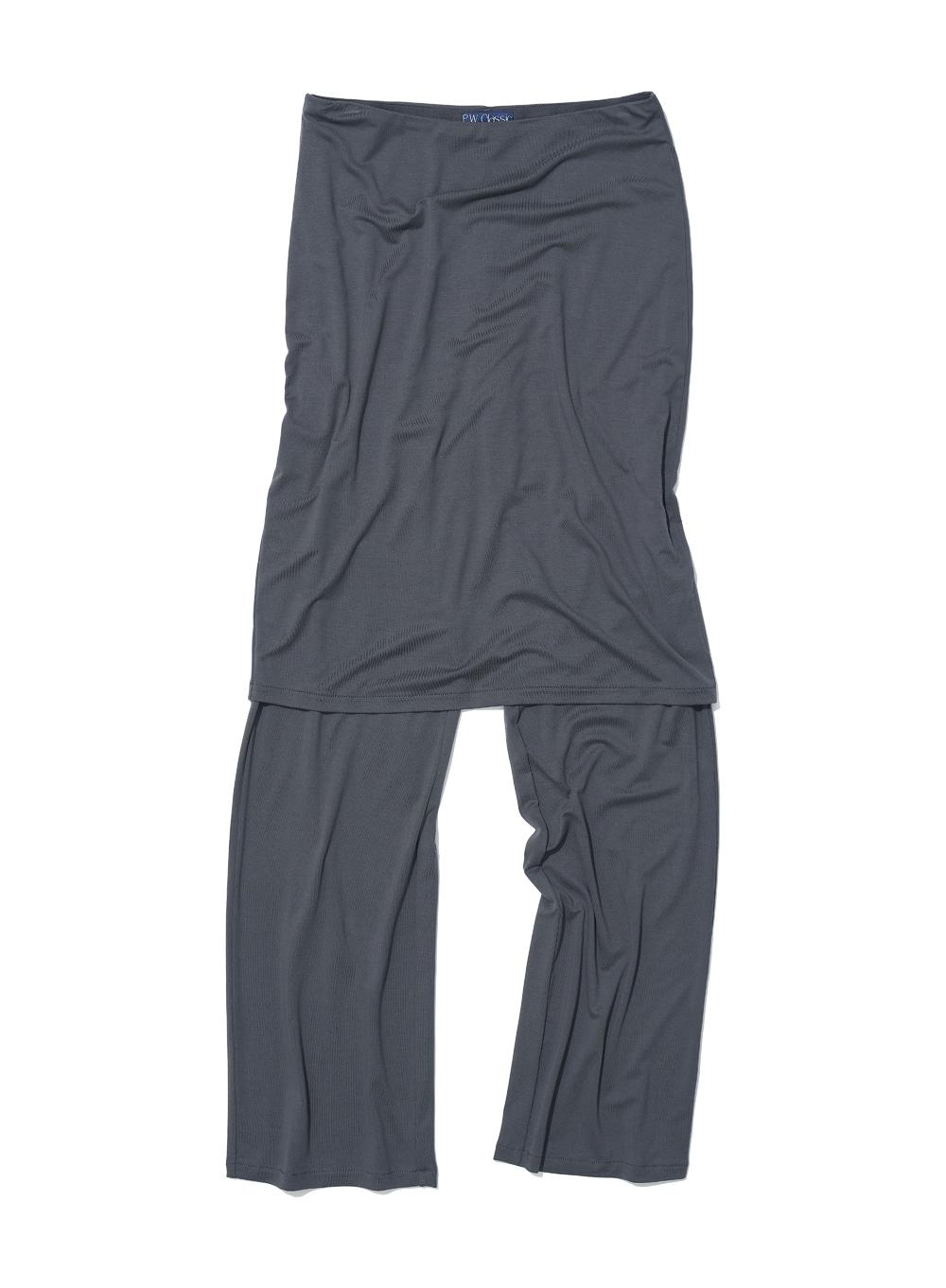 [WOMEN] PWC JERSEY ALL-IN-ONE MIDI TROUSERS_CHARCOAL