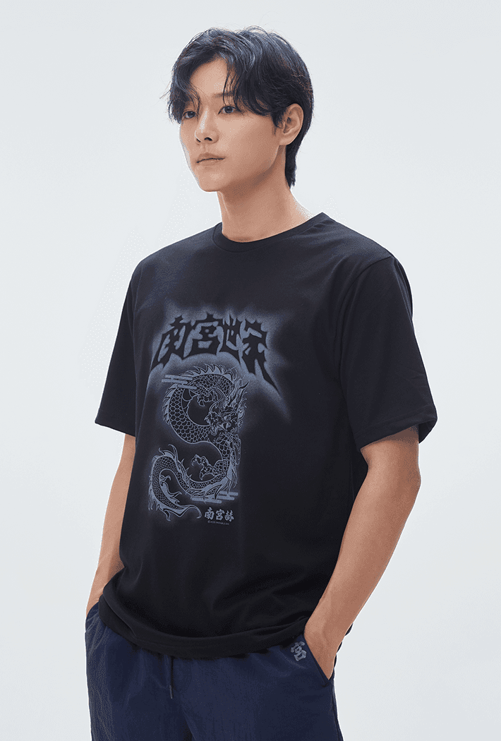 [남궁혁] 반팔 티셔츠(BLACK)_SPRLF37U06