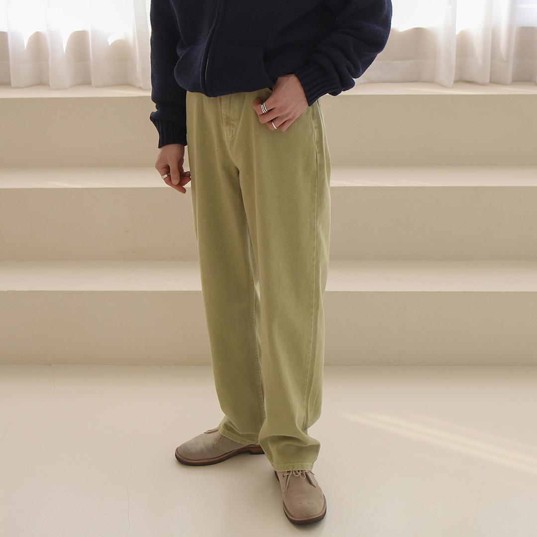 제니스 피그먼트 와이드 팬츠 (3Color)