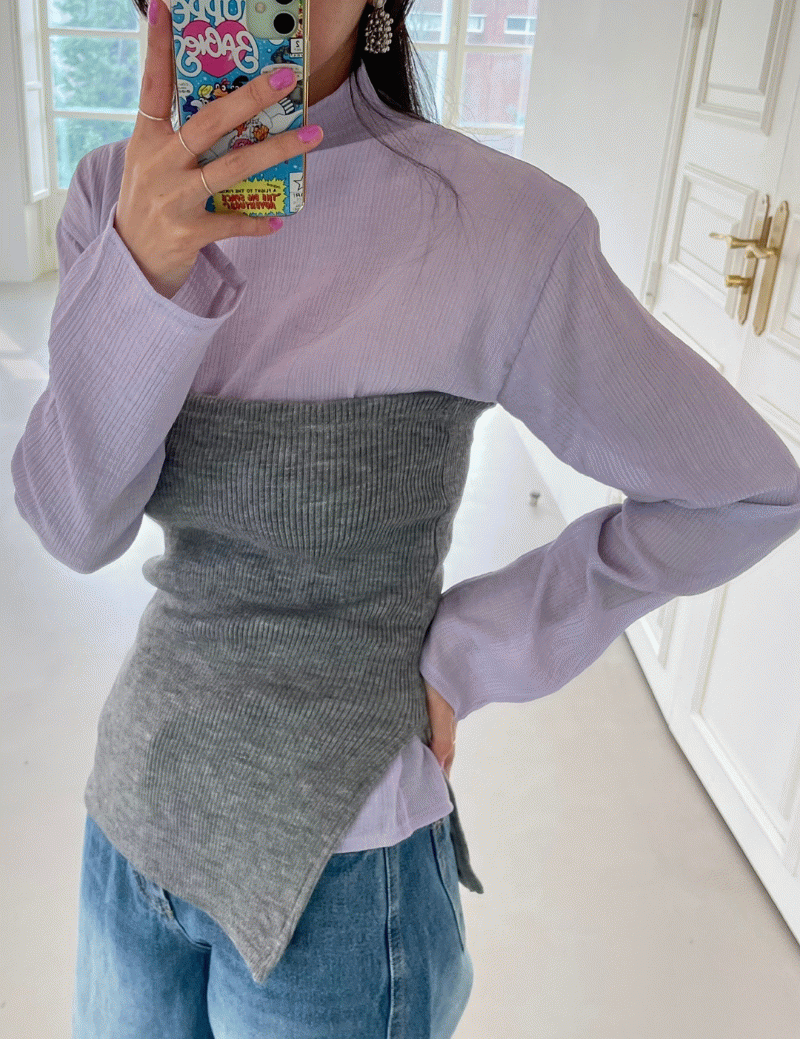SLIT KNIT TOP (3color)