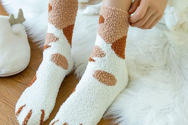 예쁜데 따뜻하기까지한 고양이 수면 양말/깜찍 발랄 고양이모양 수면 양말 6colors