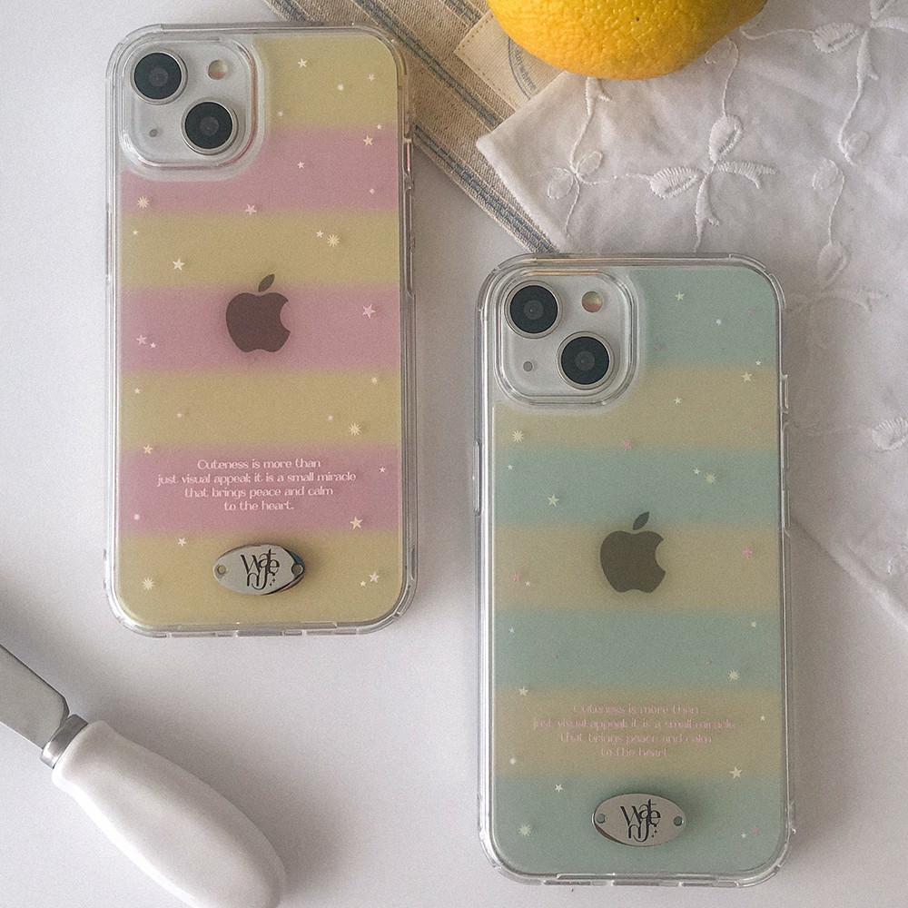 워터진 / cosmic dust (pastel ver.) 젤하드 케이스 iphone 15 pro max