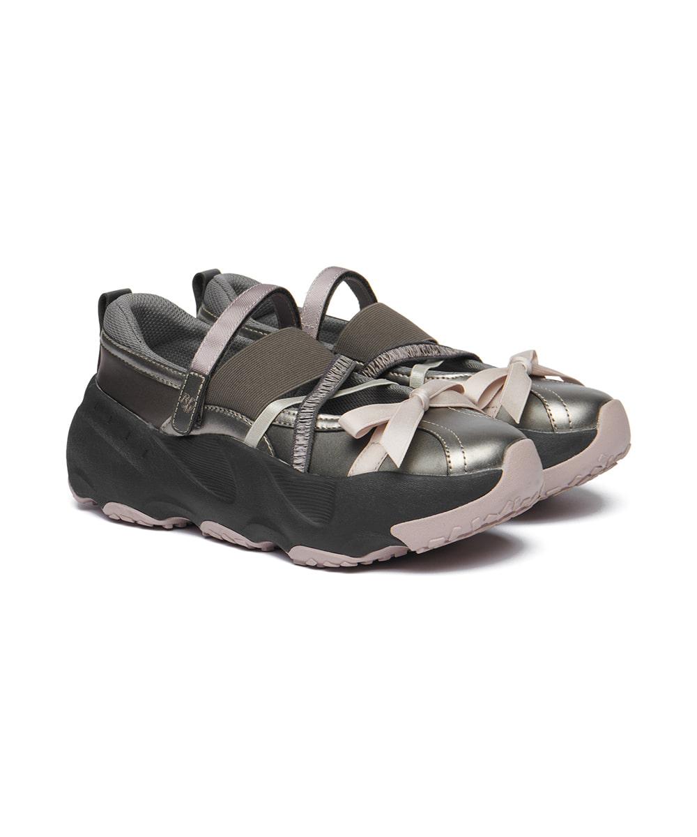 [10.13 런칭] PUFFIN RIBBON BANDING SNEAKERS - DARK SILVER