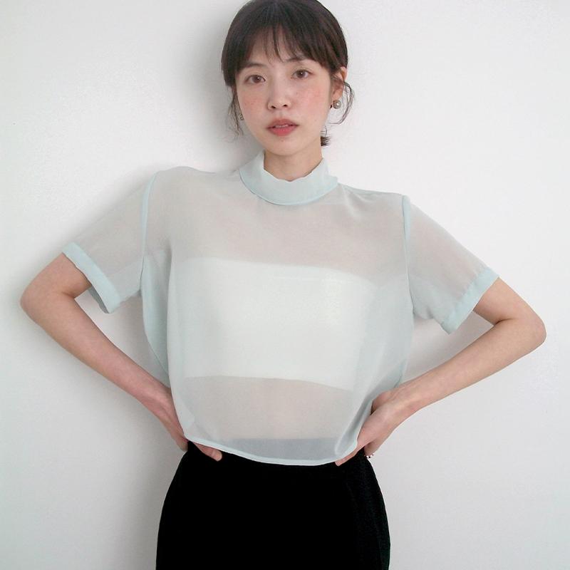 프롬비기닝 조엘 크롭 타이 블라우스 (3color) (하객룩 블라우스 반팔블라우스 하객 타이블라우스 여름하객룩 하객룩블라우스 휴양지룩 휴양지 여름블라우스)