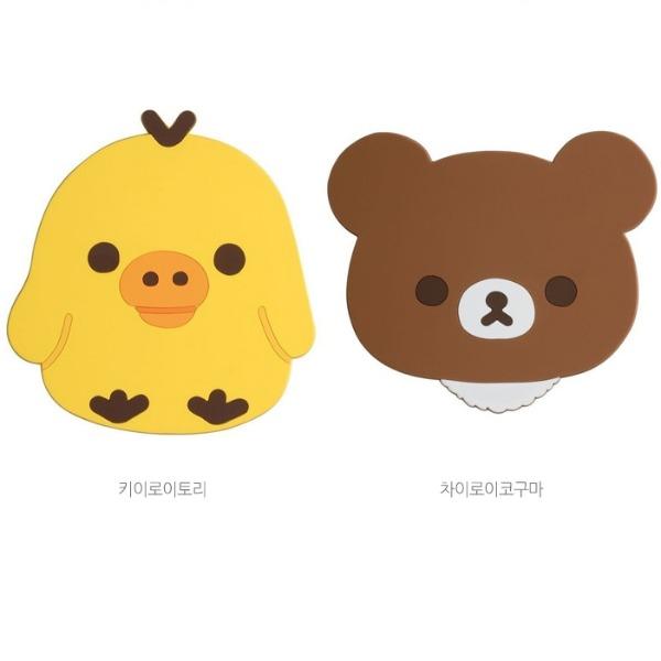 (일본) 리락쿠마 얼굴 캐릭터 티코스터 커피잔 컵받침 (2type)