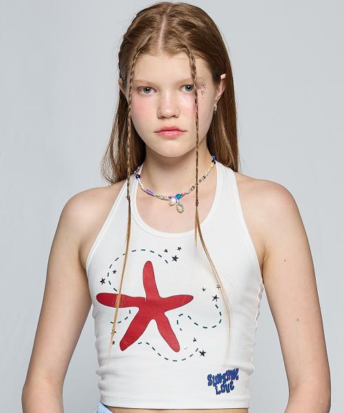 BE STARFISH HALTER NECK TOP(WHITE)