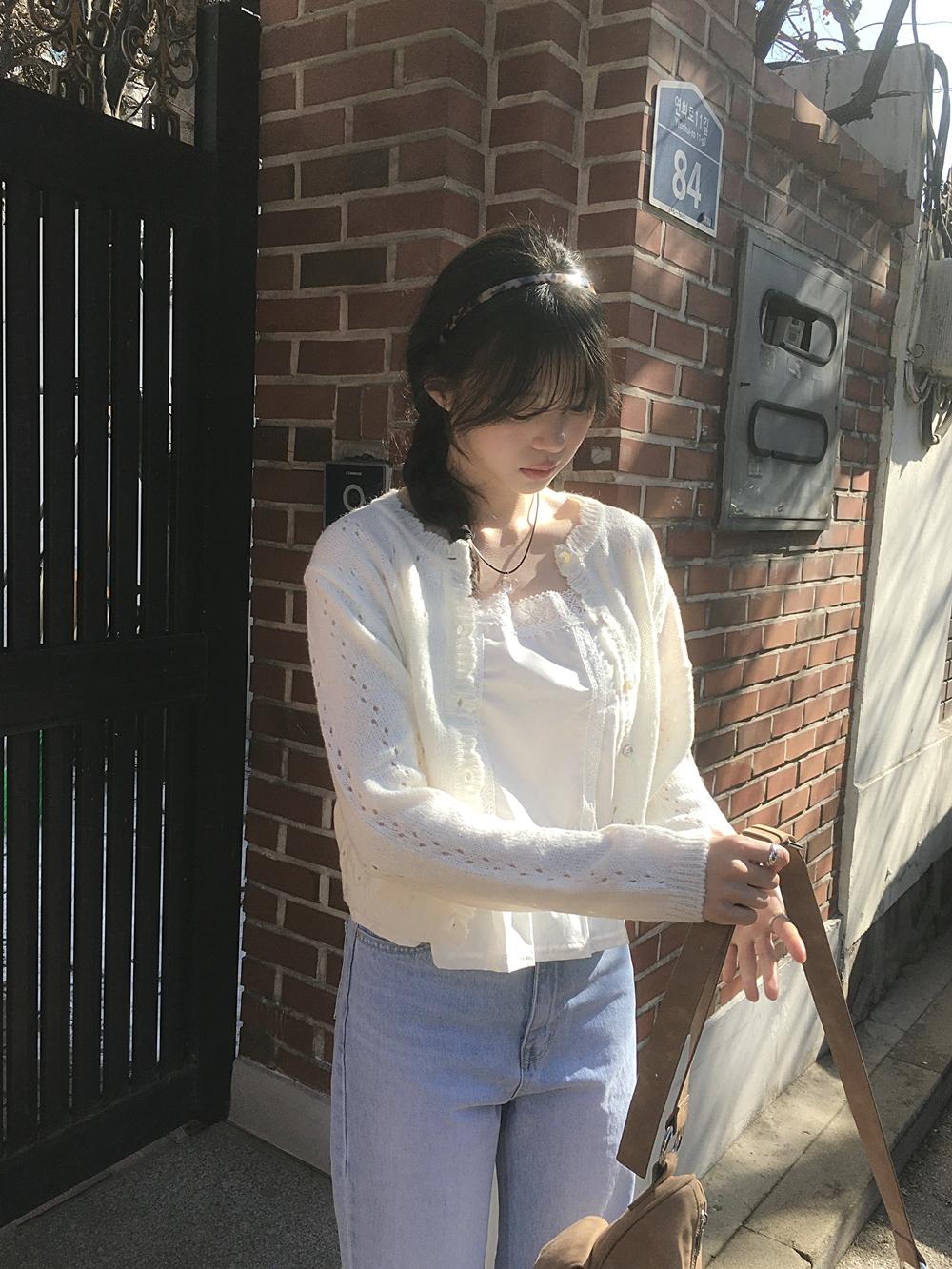 뮤트크레메 [나시블라우스/레이스포인트] 델라 레이스 sleeveless blouse