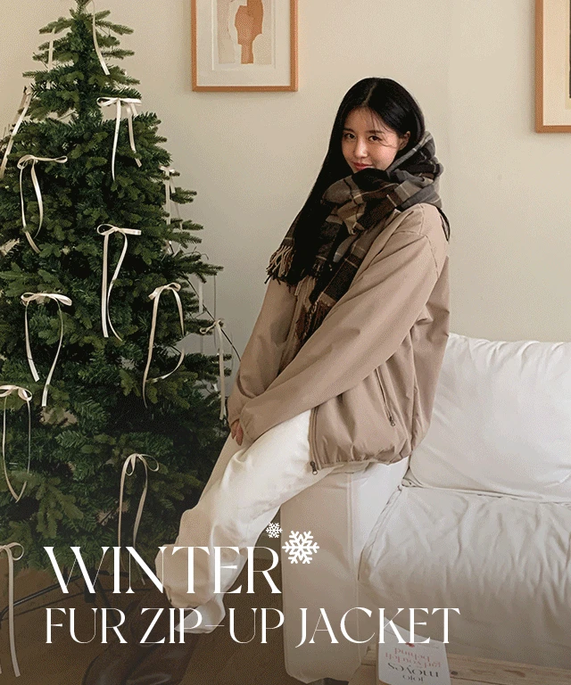 윈터 퍼 집업 자켓 - 4color