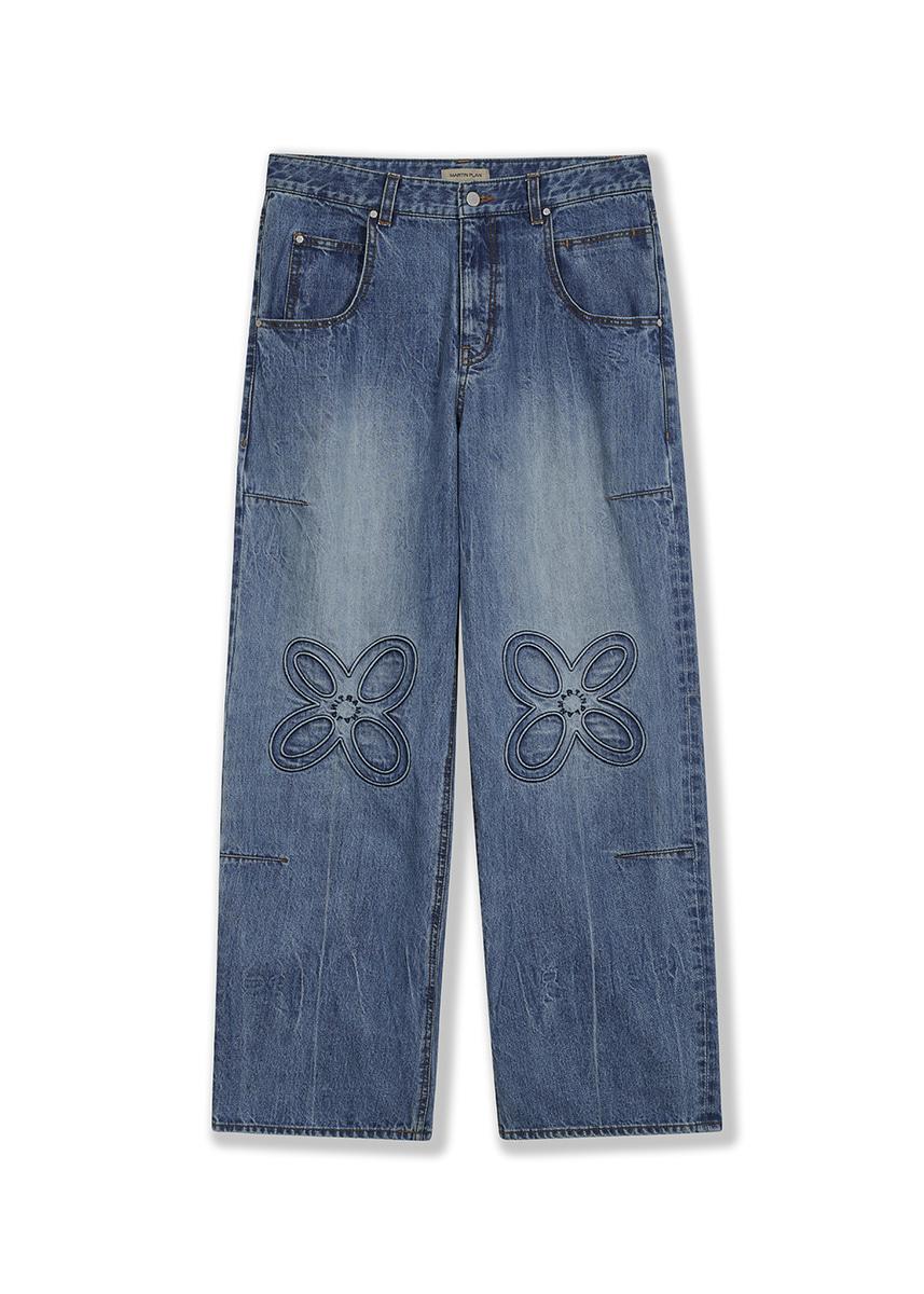 Cycla Crinkle Denim Pants - M.BLUE