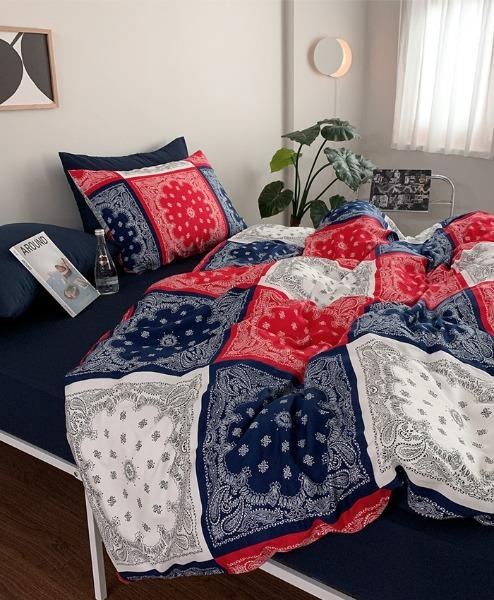 [반다나 태극컬러]  프리미엄 모달_이불커버 세트(S,Q,K)