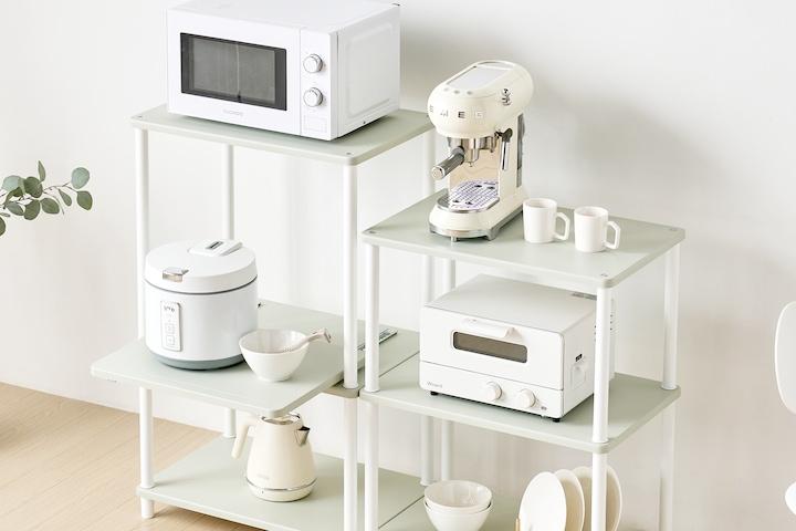 국내생산 조립식 시그니처 렌지대형 3단 전자렌지대 다용도수납장 주방선반