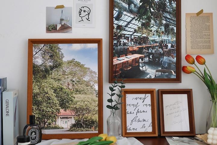 16인치 원목액자 벽장식 벽걸이 앤틱 빈티지 우드 프레임 2color