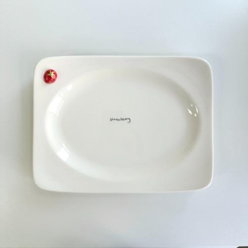 딸기플레이트 화이트_L