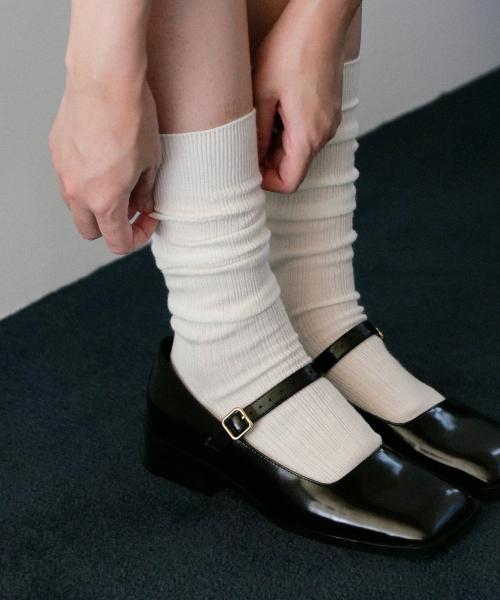 wool loose middle socks (7colors) - 3PACK