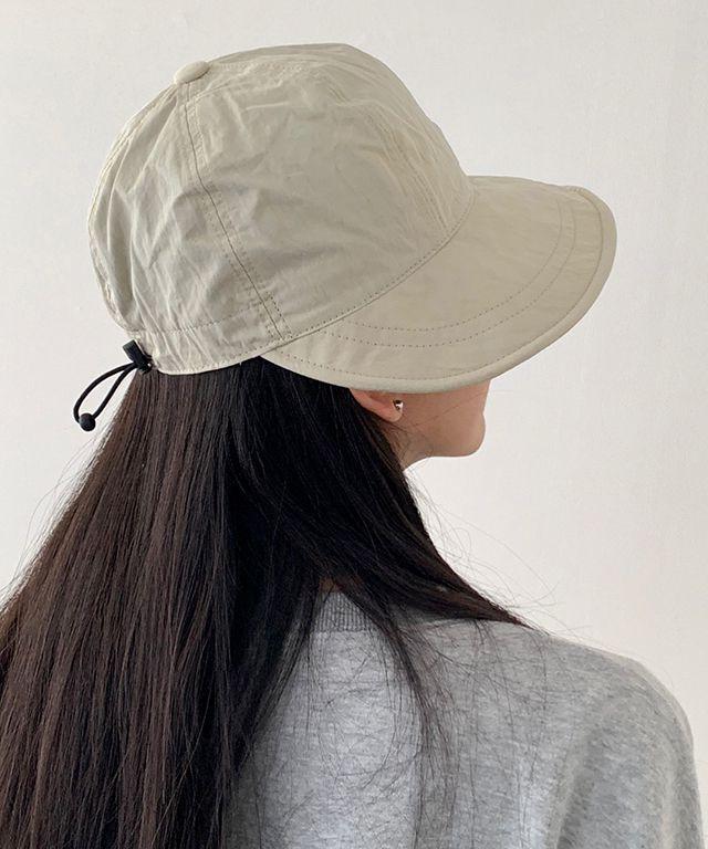 바스락 나일론 면 와이어챙 가벼운 스트링 버킷햇 벙거지 모자