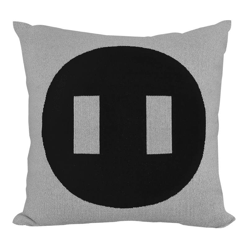 45 Button Up Gray Knit Cushion 45 버튼 업 그레이 니트 쿠션