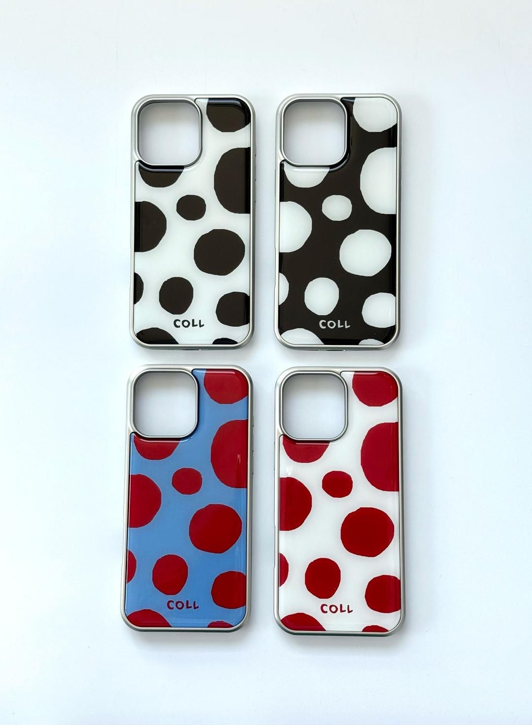 [5/13 순차 발송] Polka Dot Silver Epoxy Bumper Case (4color)