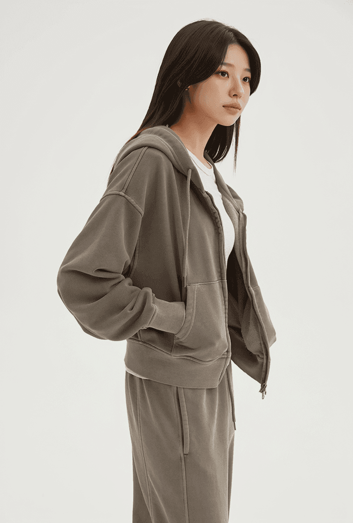 [프렌치테리] 여성 피그먼트 후드 집업_SPMZF4TGY2