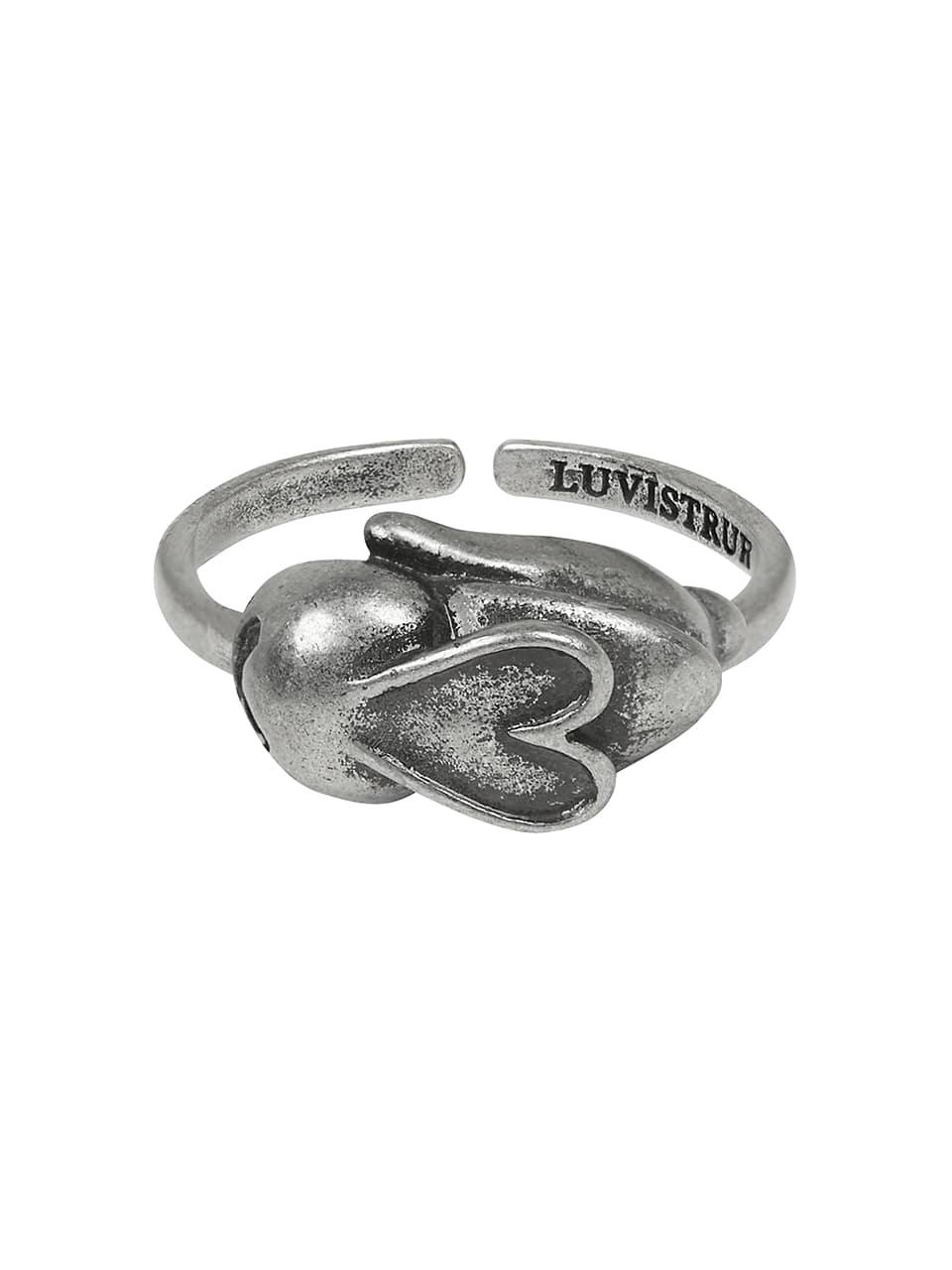 SM HEART RABBIT RING(SILVER)