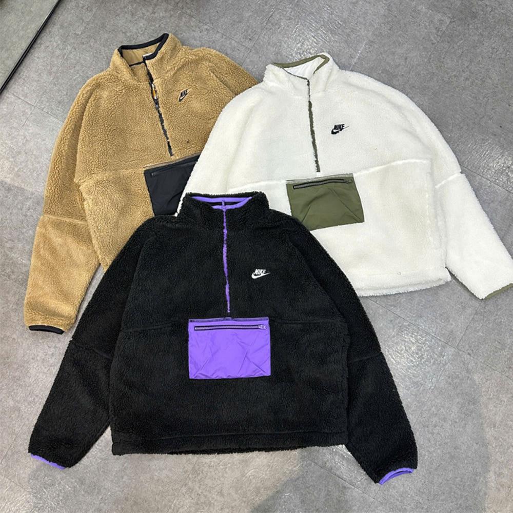[해외] 나이키 클럽 플리스 아노락 하프 집업 후리스 자켓 DQ4881-010 258 133