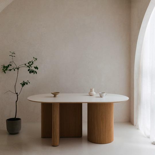 베네 호마이카 아일랜드 테이블 4인용 원목 식탁 1600