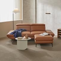 [made by GUUD] 벨로씨 레보르 천연면피 가죽 소파 3인+스툴
