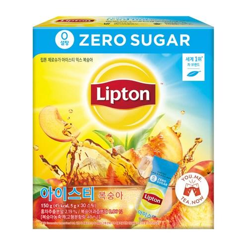 립톤 제로슈가 아이스티 믹스 복숭아, 5g, 30개입, 1개 - 아이스티분말 | 쿠팡