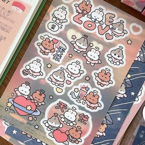 윤구 어느천사 스티커 5종