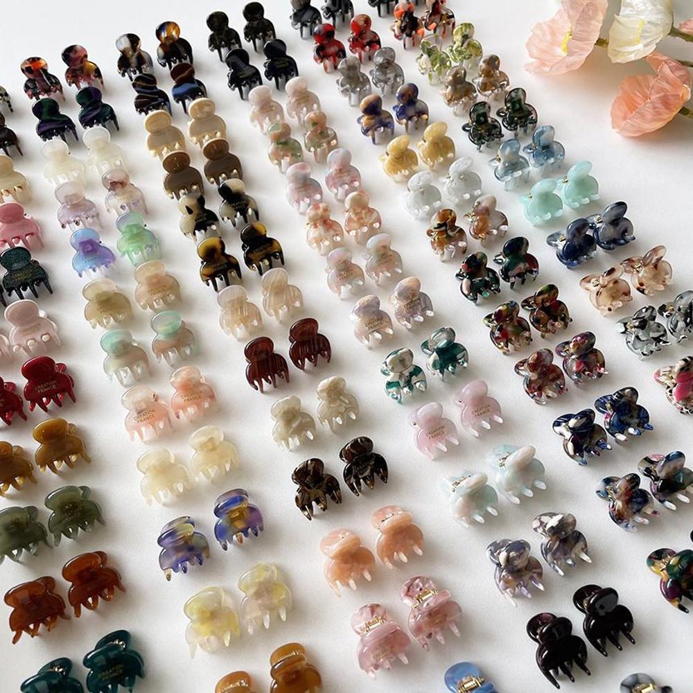 2개 1쌍 프랑스핀 쁘띠 미니 헤어 집게핀