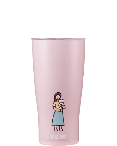 [써모스X제로퍼제로]파스텔 소프트 콜드컵 600ml