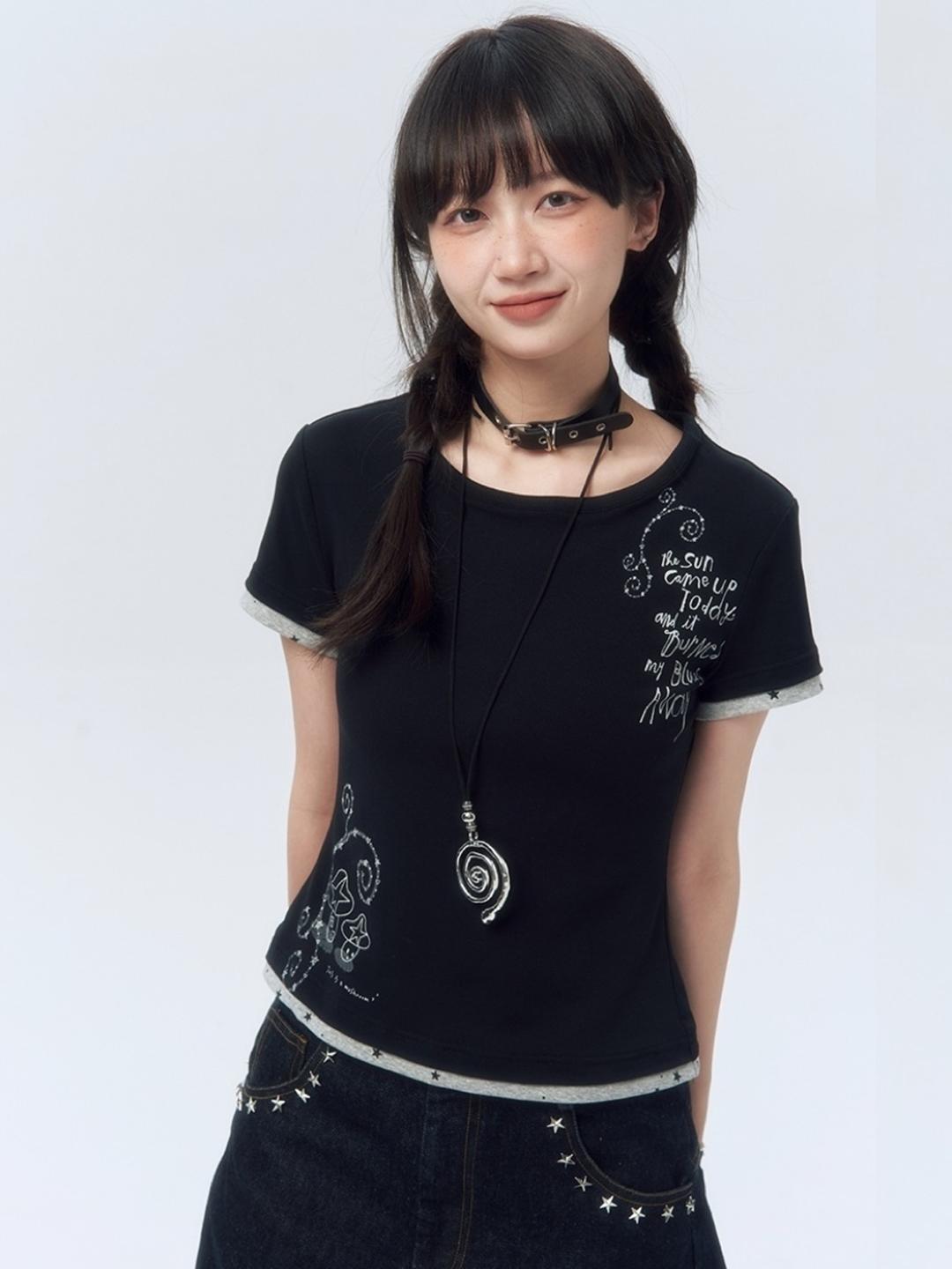 ABOUTGIRL Stardust Spell Graphic Tee