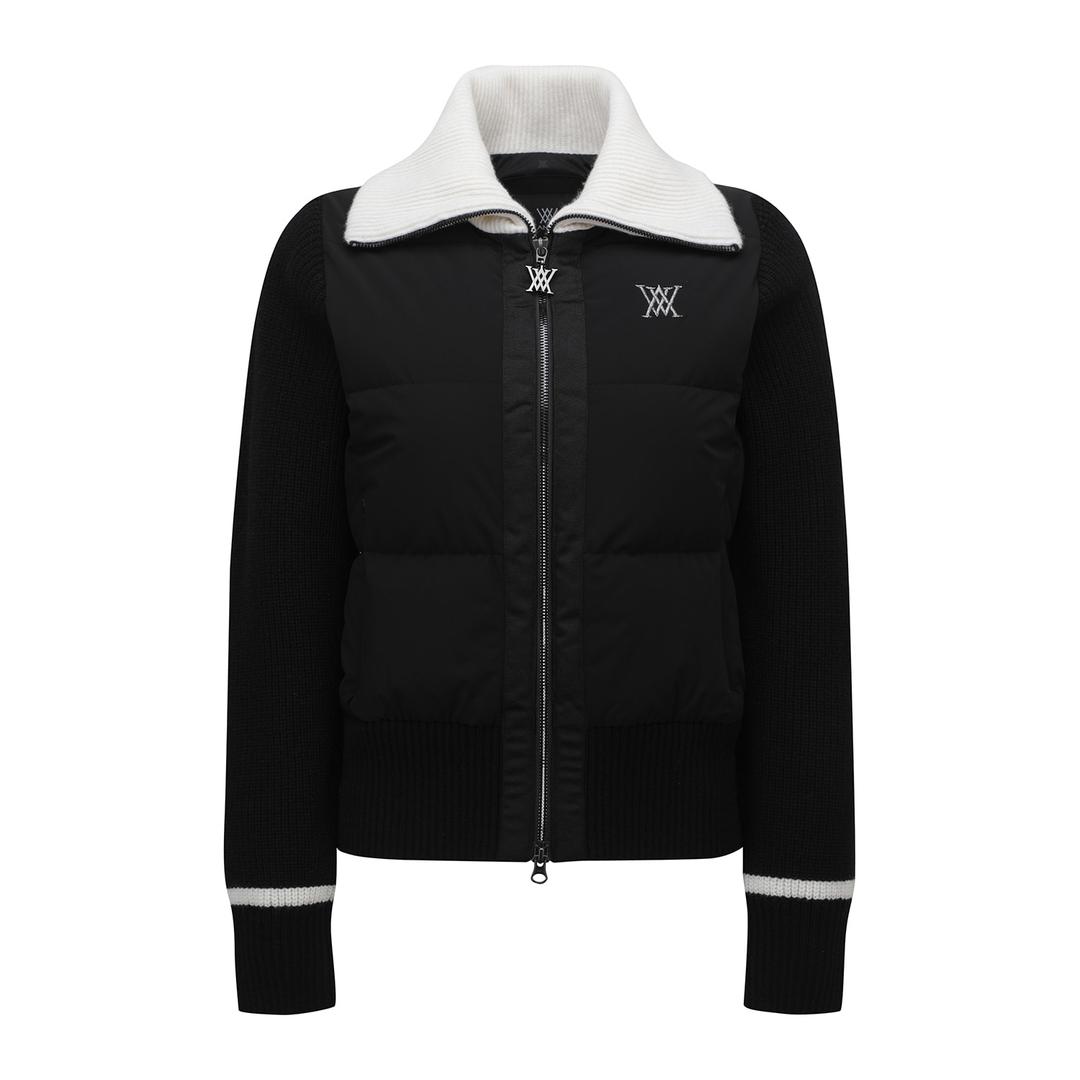 WOMEN HYBRID KNIT JACKET_BK