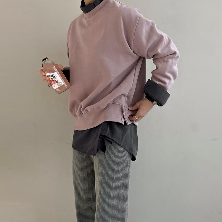 루즈핏 옆트임단추 양기모맨투맨