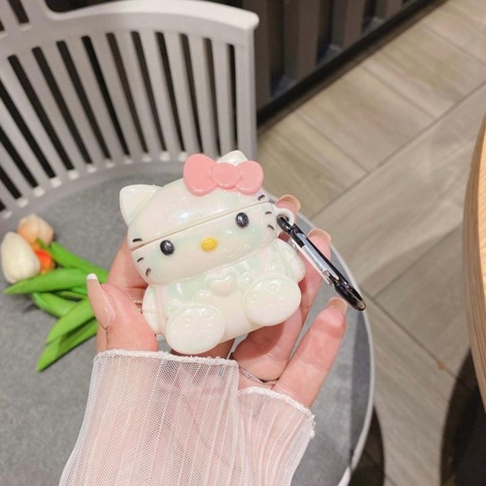 오로라 리본 뚠뚠 고양이 에어팟 케이스