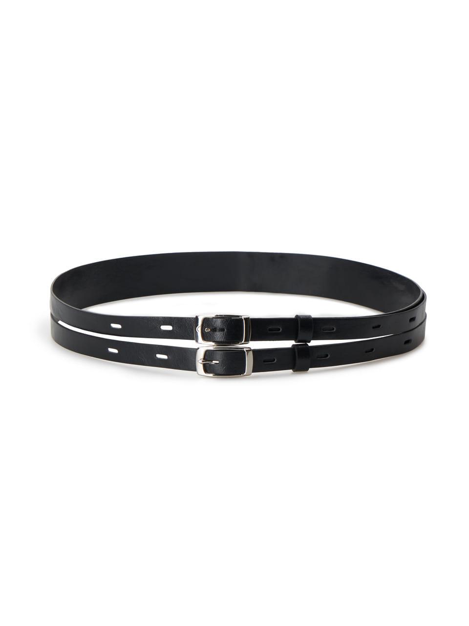 Twin Buckle Belt (Black)