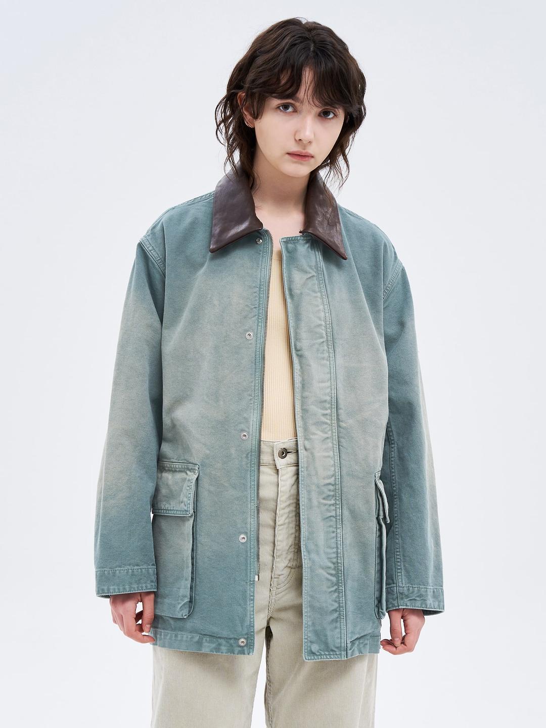 Women Organic Cotton Duck Blouson - Green