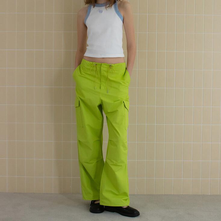 WIDE CARGO PANTS_GREEN