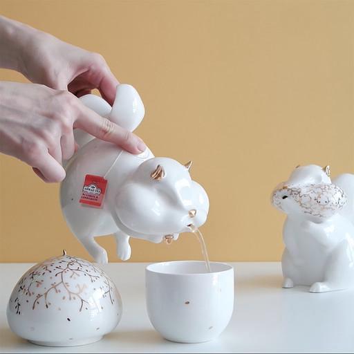 ‘조은, 쉼 Ceramics' 다람쥐 티팟