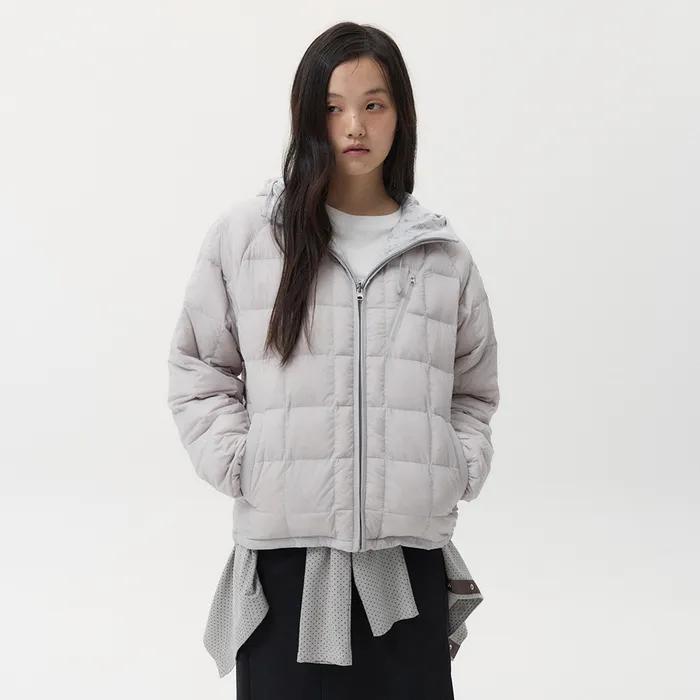 REVERSIBLE PADDED DUCK DOWN, LIGHT GRAY
