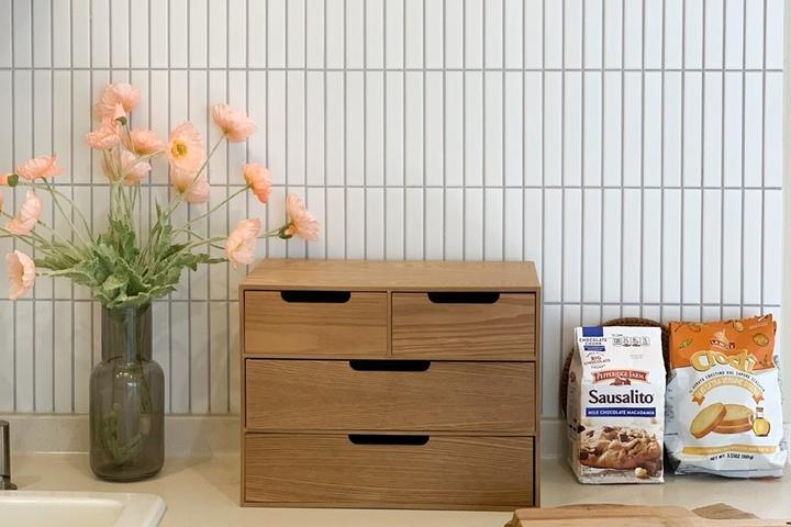 우딘 나무 서랍 미니 우드 수납함 커피 티백 약 소품 보관함 원목 정리함 3단