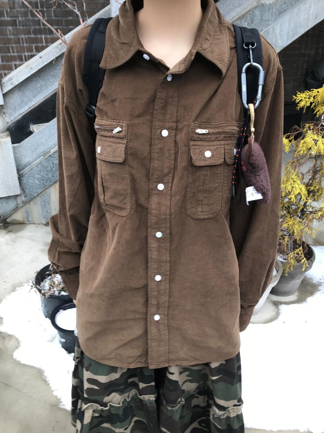 CORDUROY MULTI POCKET SHIRT (5 color)