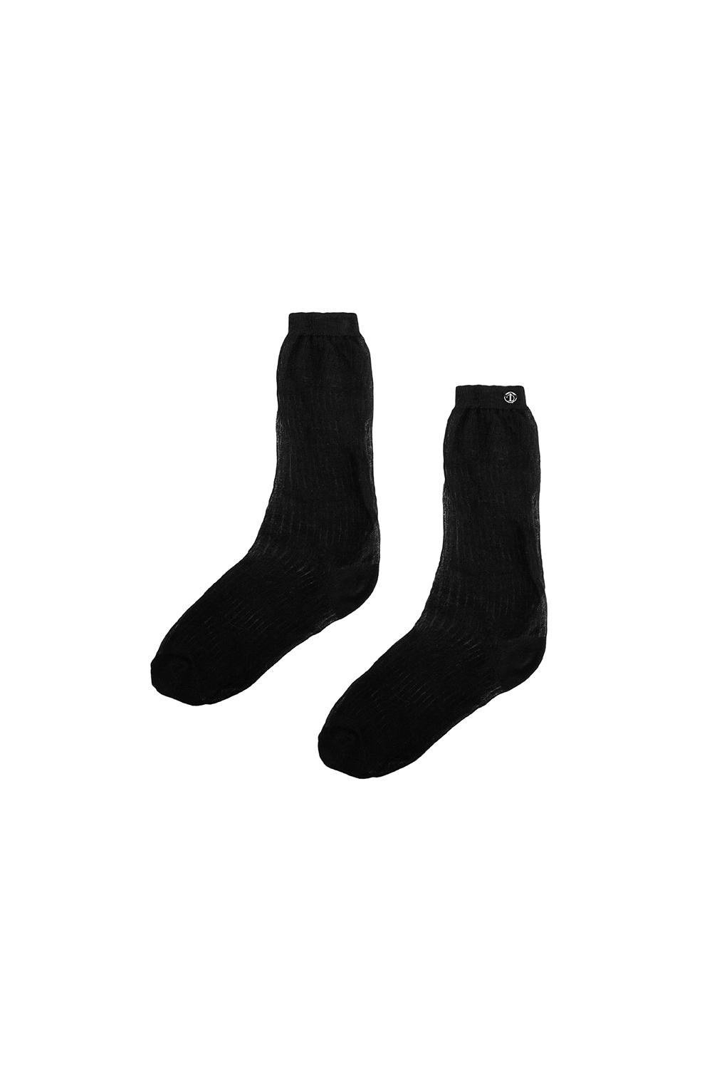 Relaxed Summer Crew Socks [ Black ]