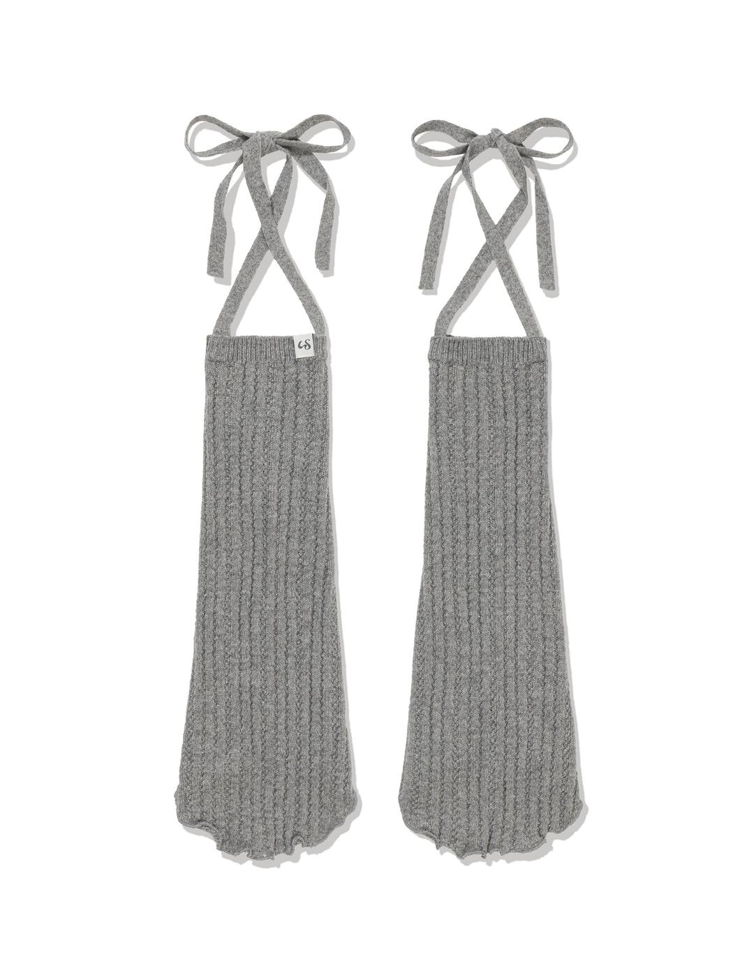 LACE LONG KNIT WARMER(GREY)