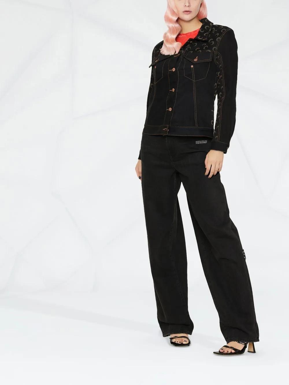 마린세르 백 문 패널 패치워크 데님셔츠 Marine Serre Marine Serre Jackets Black