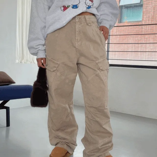 (리오더 중 3월말 입고) [UNISEX] 오즈 와이드 카고 팬츠