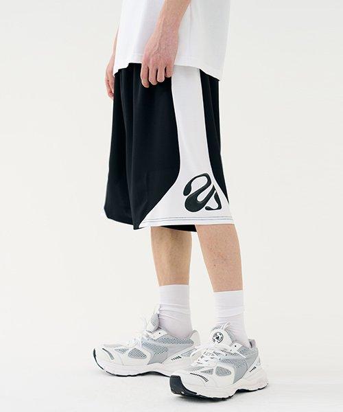 플랫 백 메쉬 베스킷 볼 쇼츠 [BLACK]