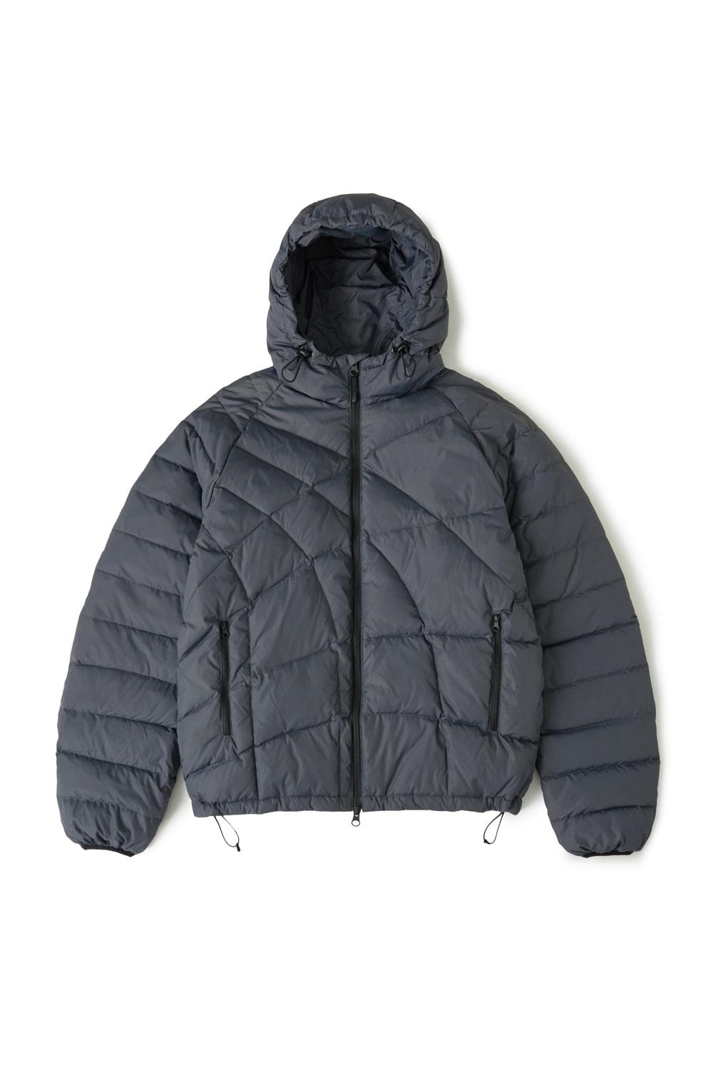 Web Goose Down Puffer Jacket Blue Grey